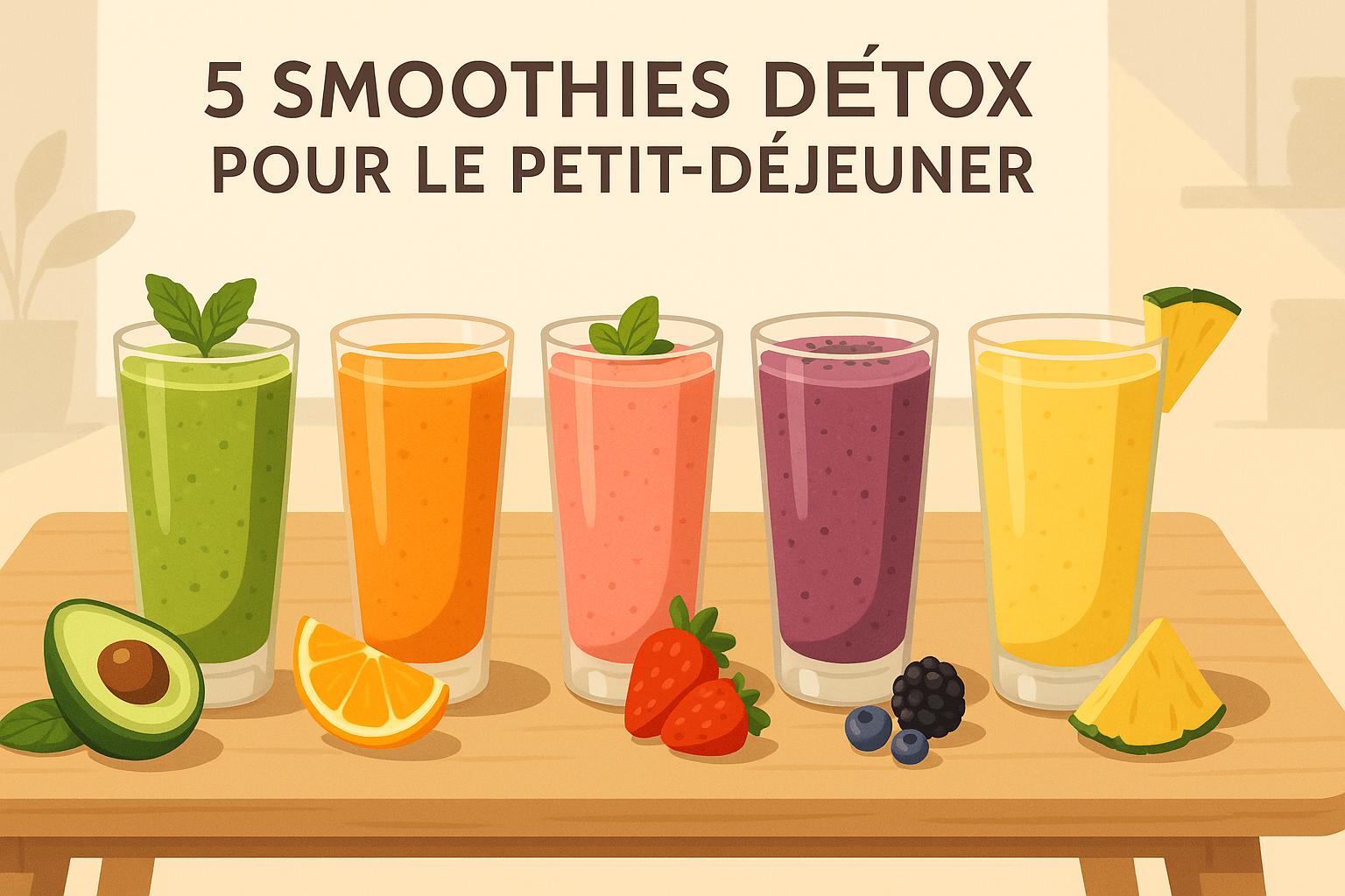 5 Smoothies Détox Pour Le Petit-Déjeuner